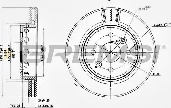 Bremsi CD7628V - Тормозной диск autospares.lv