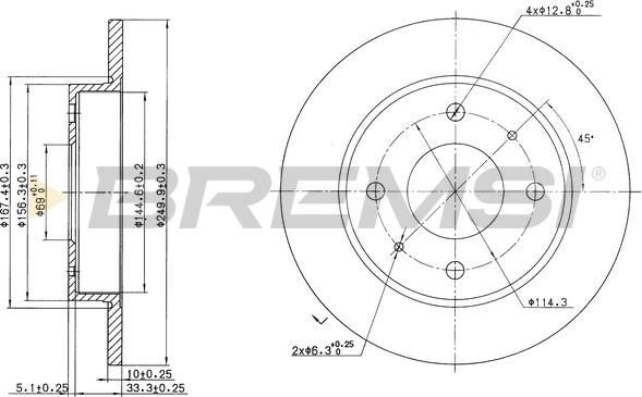 Bremsi CD7622S - Тормозной диск autospares.lv