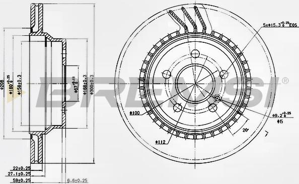 Bremsi CD7672V - Тормозной диск autospares.lv