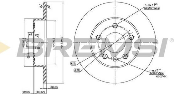 Bremsi CD7044S - Тормозной диск autospares.lv