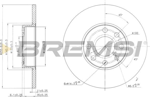 Bremsi CD7040S - Тормозной диск autospares.lv