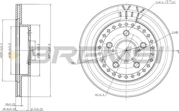 Bremsi CD7009V - Тормозной диск autospares.lv