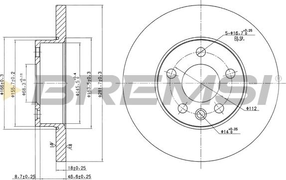 Bremsi CD7011S - Тормозной диск autospares.lv