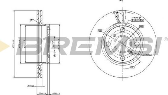 Bremsi CD7084V - Тормозной диск autospares.lv