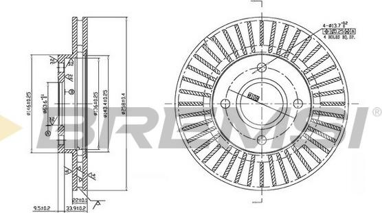 Bremsi CD7072V - Тормозной диск autospares.lv