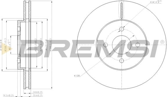 Bremsi CD7195V - Тормозной диск autospares.lv