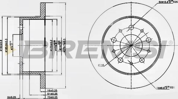 Bremsi CD7144S - Тормозной диск autospares.lv