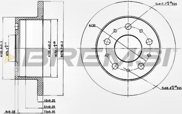 Bremsi CD7145S - Тормозной диск autospares.lv