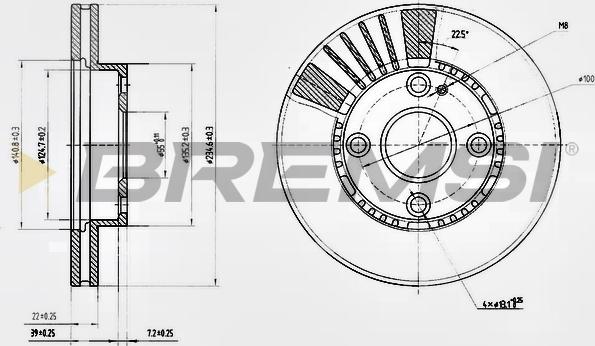 Bremsi CD7104V - Тормозной диск autospares.lv