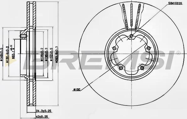 Bremsi CD7112V - Тормозной диск autospares.lv