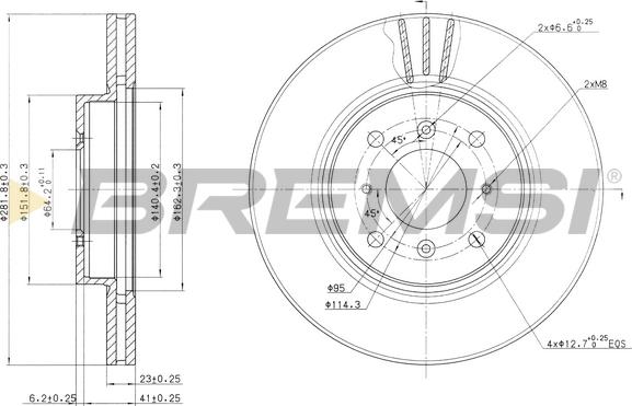 Bremsi CD7189V - Тормозной диск autospares.lv