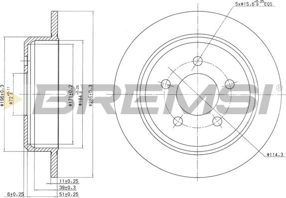 Bremsi CD7186S - Тормозной диск autospares.lv