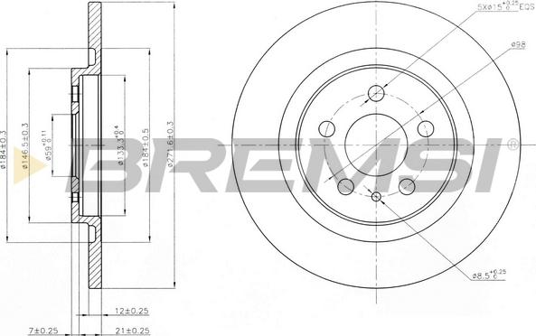 Bremsi CD7181S - Тормозной диск autospares.lv