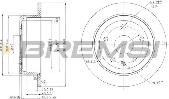 Bremsi CD7188S - Тормозной диск autospares.lv