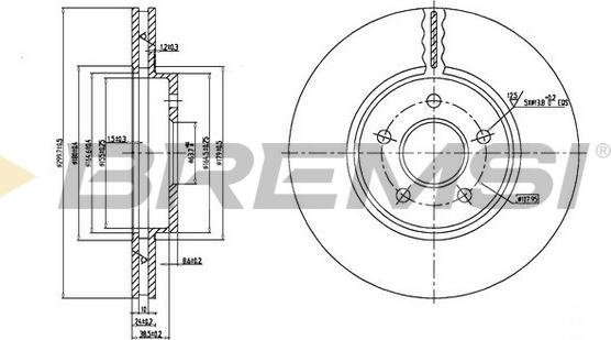 Bremsi CD7125V - Тормозной диск autospares.lv