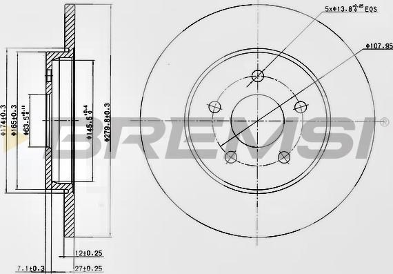 Bremsi CD7126S - Тормозной диск autospares.lv