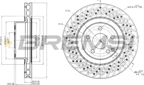 Bremsi CD7120V - Тормозной диск autospares.lv