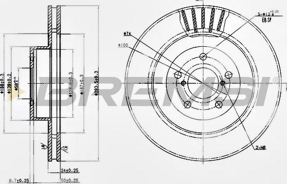 Bremsi CD7175V - Тормозной диск autospares.lv