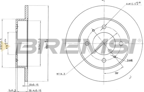 Bremsi CD7176S - Тормозной диск autospares.lv