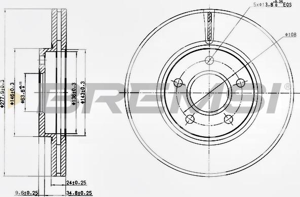 Bremsi CD7172V - Тормозной диск autospares.lv