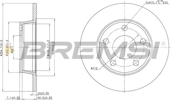 Bremsi CD7177S - Тормозной диск autospares.lv