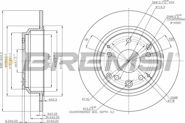 Bremsi CD7894S - Тормозной диск autospares.lv