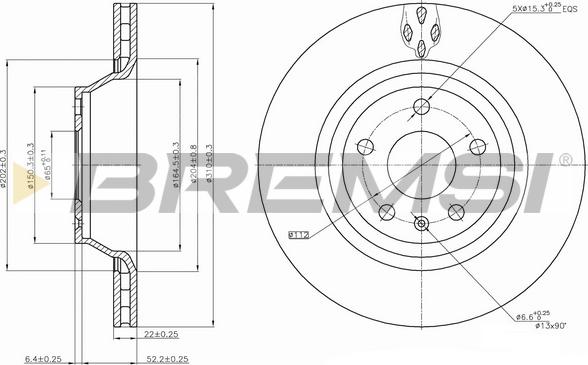 Bremsi CD7849V - Тормозной диск autospares.lv