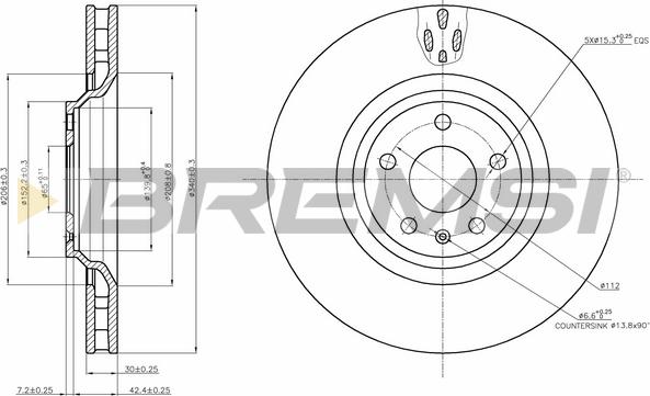 Bremsi CD7847V - Тормозной диск autospares.lv