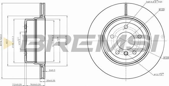 Bremsi CD7868V - Тормозной диск autospares.lv