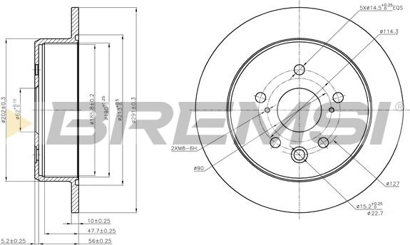 Bremsi CD7815S - Тормозной диск autospares.lv