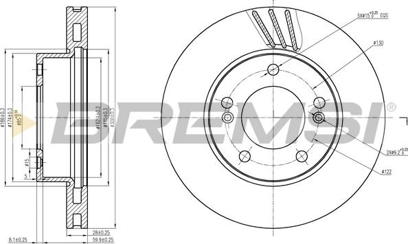 Bremsi CD7810V - Тормозной диск autospares.lv