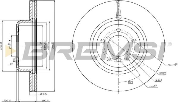 Bremsi CD7811V - Тормозной диск autospares.lv