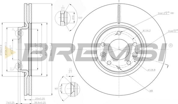 Bremsi CD7880V - Тормозной диск autospares.lv