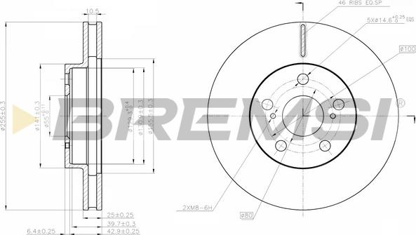 Bremsi CD7882V - Тормозной диск autospares.lv