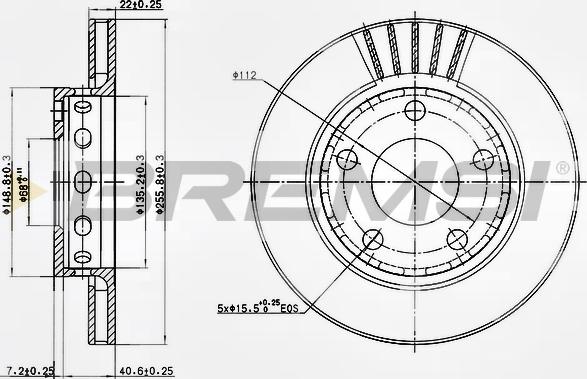 Bremsi CD7887V - Тормозной диск autospares.lv