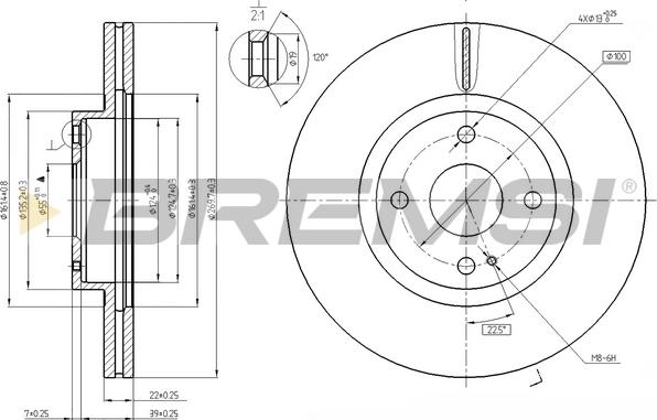 Bremsi CD7839V - Тормозной диск autospares.lv