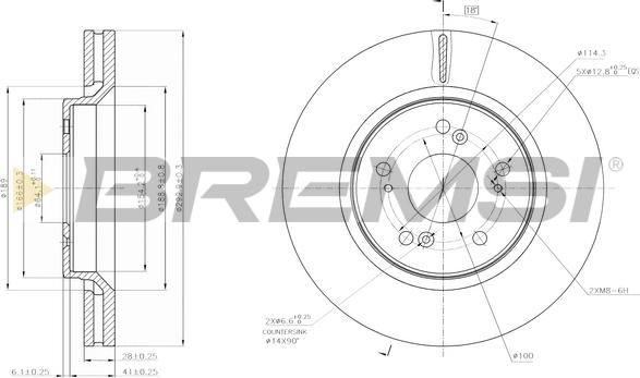 Bremsi CD7820V - Тормозной диск autospares.lv