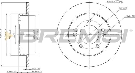 Bremsi CD7874S - Тормозной диск autospares.lv