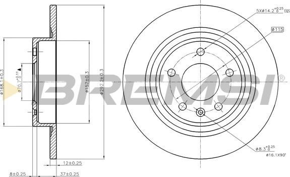 Bremsi CD7871S - Тормозной диск autospares.lv