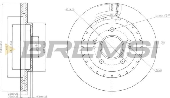 Bremsi CD7399V - Тормозной диск autospares.lv