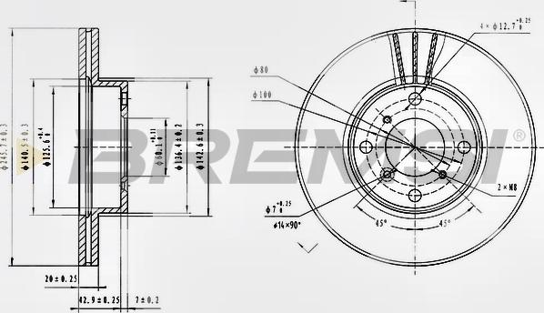 Bremsi CD7396V - Тормозной диск autospares.lv