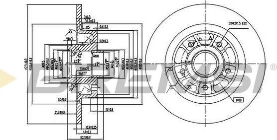 Bremsi CD7364S - Тормозной диск autospares.lv