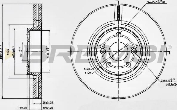 Bremsi CD7368V - Тормозной диск autospares.lv