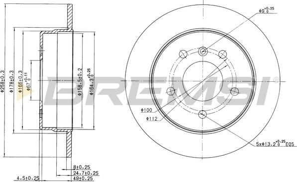 Bremsi CD7362S - Тормозной диск autospares.lv