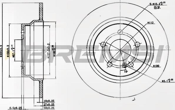 Bremsi CD7308S - Тормозной диск autospares.lv