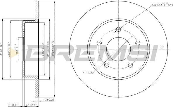 Bremsi CD7383S - Тормозной диск autospares.lv