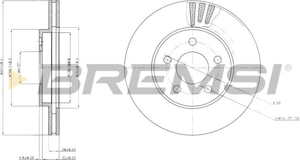 Bremsi CD7376V - Тормозной диск autospares.lv