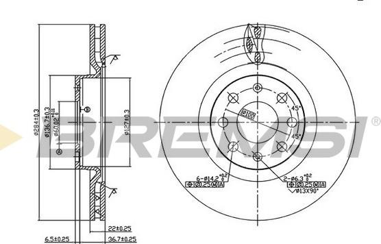 Bremsi CD7298V - Тормозной диск autospares.lv