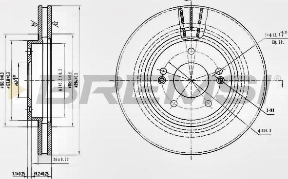 Bremsi CD7292V - Тормозной диск autospares.lv