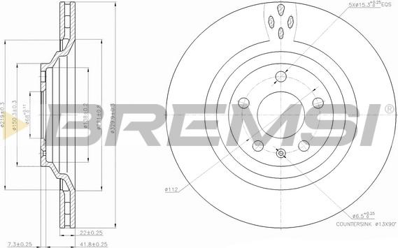 Bremsi CD7240V - Тормозной диск autospares.lv